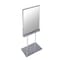 Azar Displays Acrylic Block Counter Sign Holder on Chrome Stand 8.5"W x 19" H 104563 - alternate 1